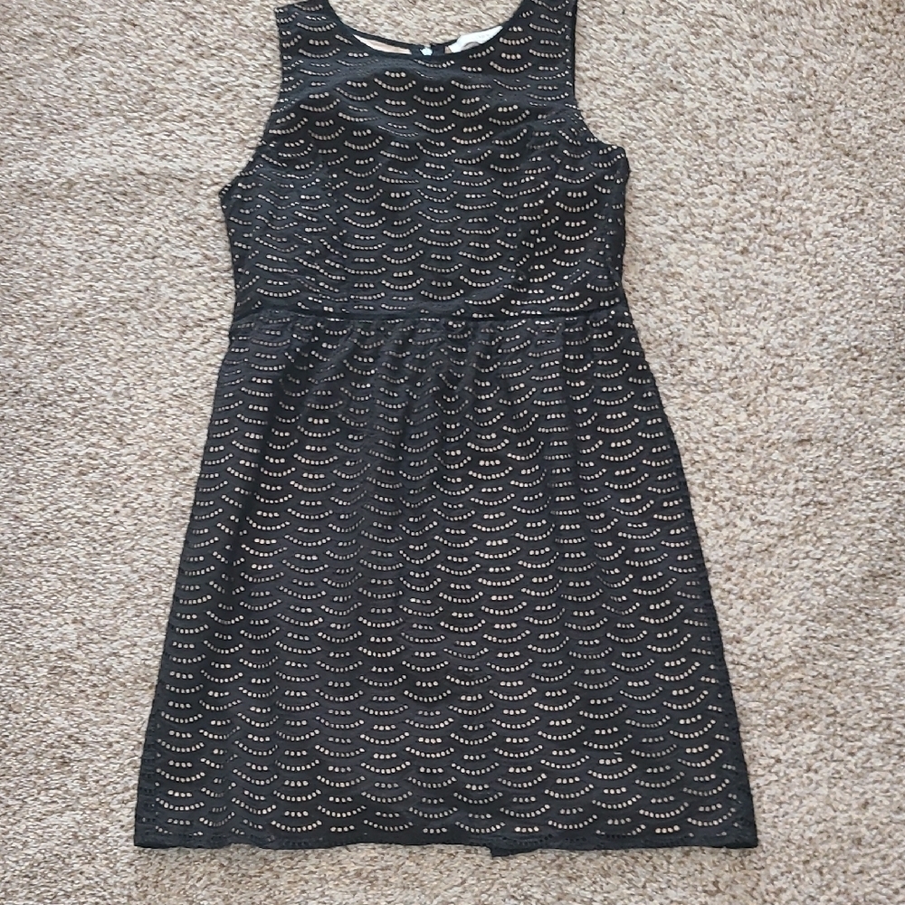 LOFT Black Sleeveless  Midi Dress